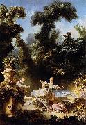Jean-Honore Fragonard The Progress of Love: The Pursuit oil on canvas